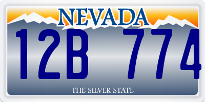 NV license plate 12B774