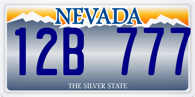 NV license plate 12B777