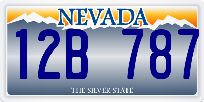 NV license plate 12B787
