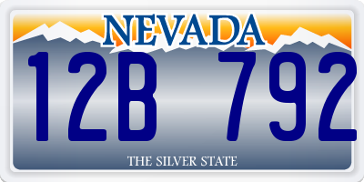 NV license plate 12B792