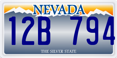 NV license plate 12B794