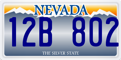 NV license plate 12B802