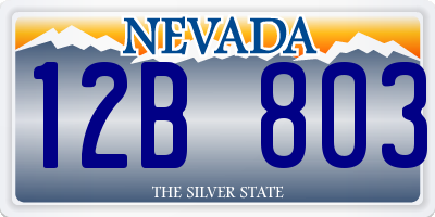 NV license plate 12B803