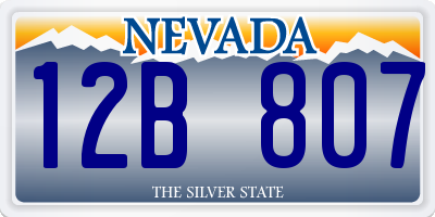 NV license plate 12B807