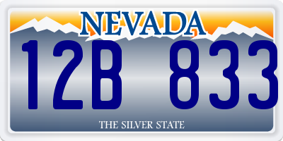 NV license plate 12B833