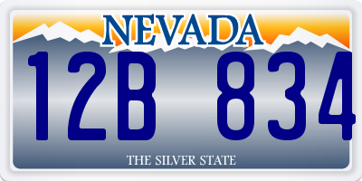 NV license plate 12B834