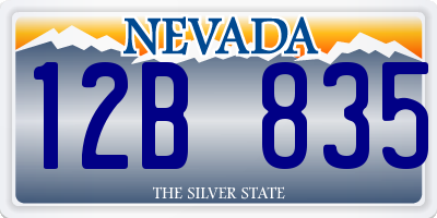 NV license plate 12B835