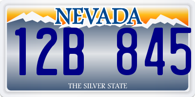NV license plate 12B845