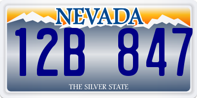NV license plate 12B847