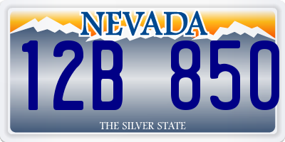 NV license plate 12B850