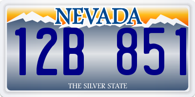 NV license plate 12B851
