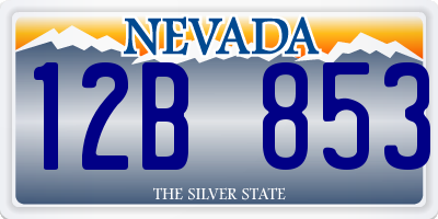 NV license plate 12B853