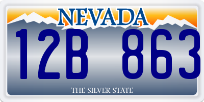 NV license plate 12B863