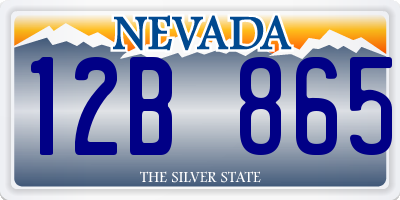 NV license plate 12B865