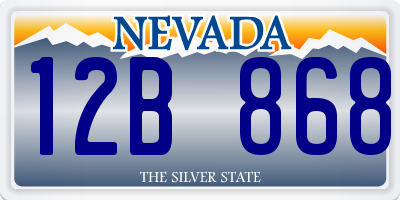 NV license plate 12B868