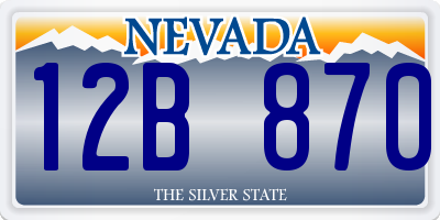 NV license plate 12B870