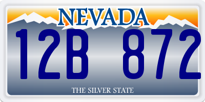NV license plate 12B872
