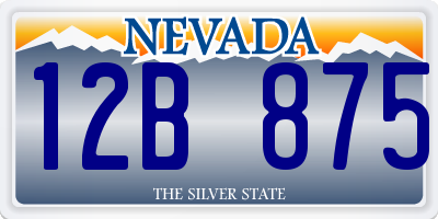 NV license plate 12B875