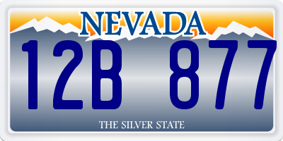 NV license plate 12B877