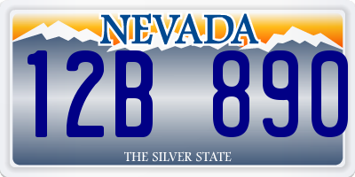 NV license plate 12B890