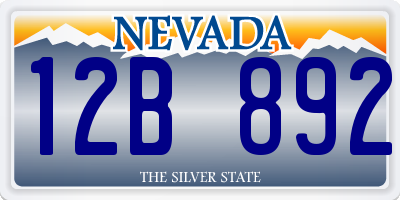 NV license plate 12B892