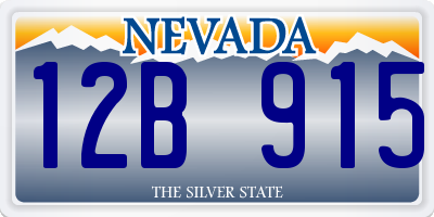 NV license plate 12B915