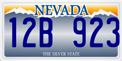 NV license plate 12B923