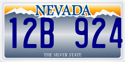 NV license plate 12B924