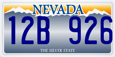 NV license plate 12B926
