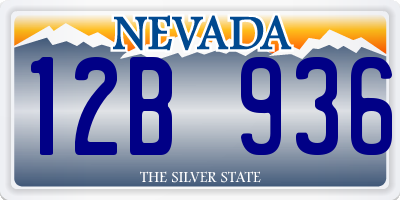 NV license plate 12B936