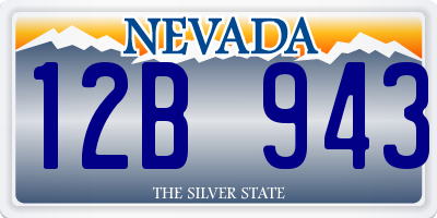 NV license plate 12B943