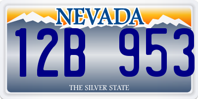 NV license plate 12B953