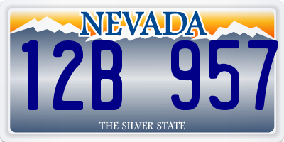 NV license plate 12B957