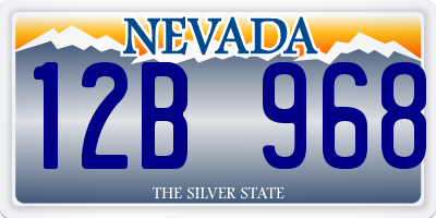 NV license plate 12B968