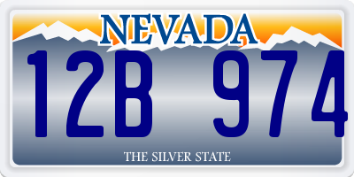 NV license plate 12B974