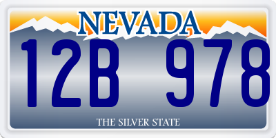 NV license plate 12B978