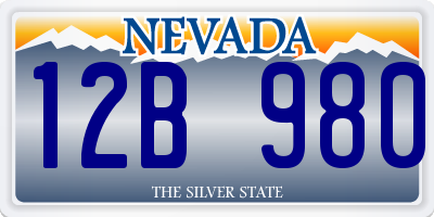 NV license plate 12B980