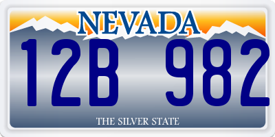 NV license plate 12B982