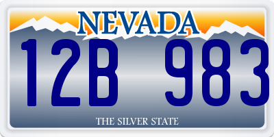 NV license plate 12B983
