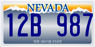 NV license plate 12B987