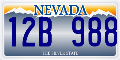 NV license plate 12B988