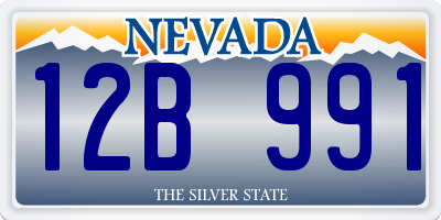 NV license plate 12B991