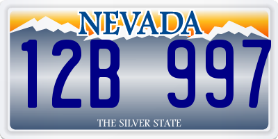 NV license plate 12B997