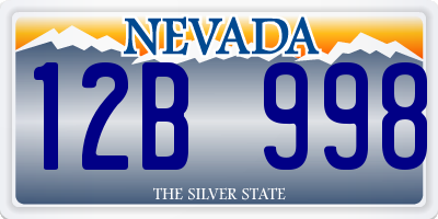 NV license plate 12B998