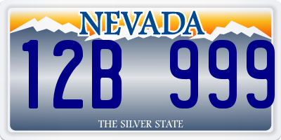 NV license plate 12B999