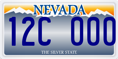 NV license plate 12C000