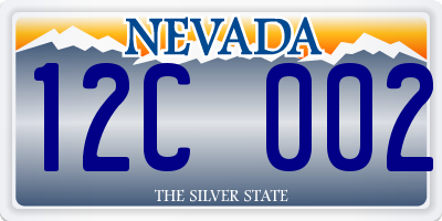 NV license plate 12C002