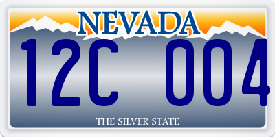 NV license plate 12C004