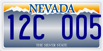 NV license plate 12C005