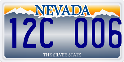 NV license plate 12C006